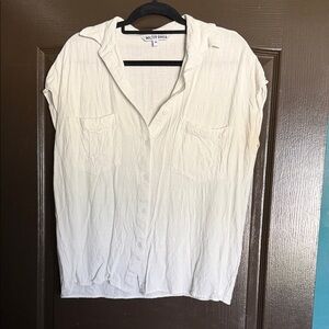 Walter Baker Off-White Short Sleeve Button-Down Shirt